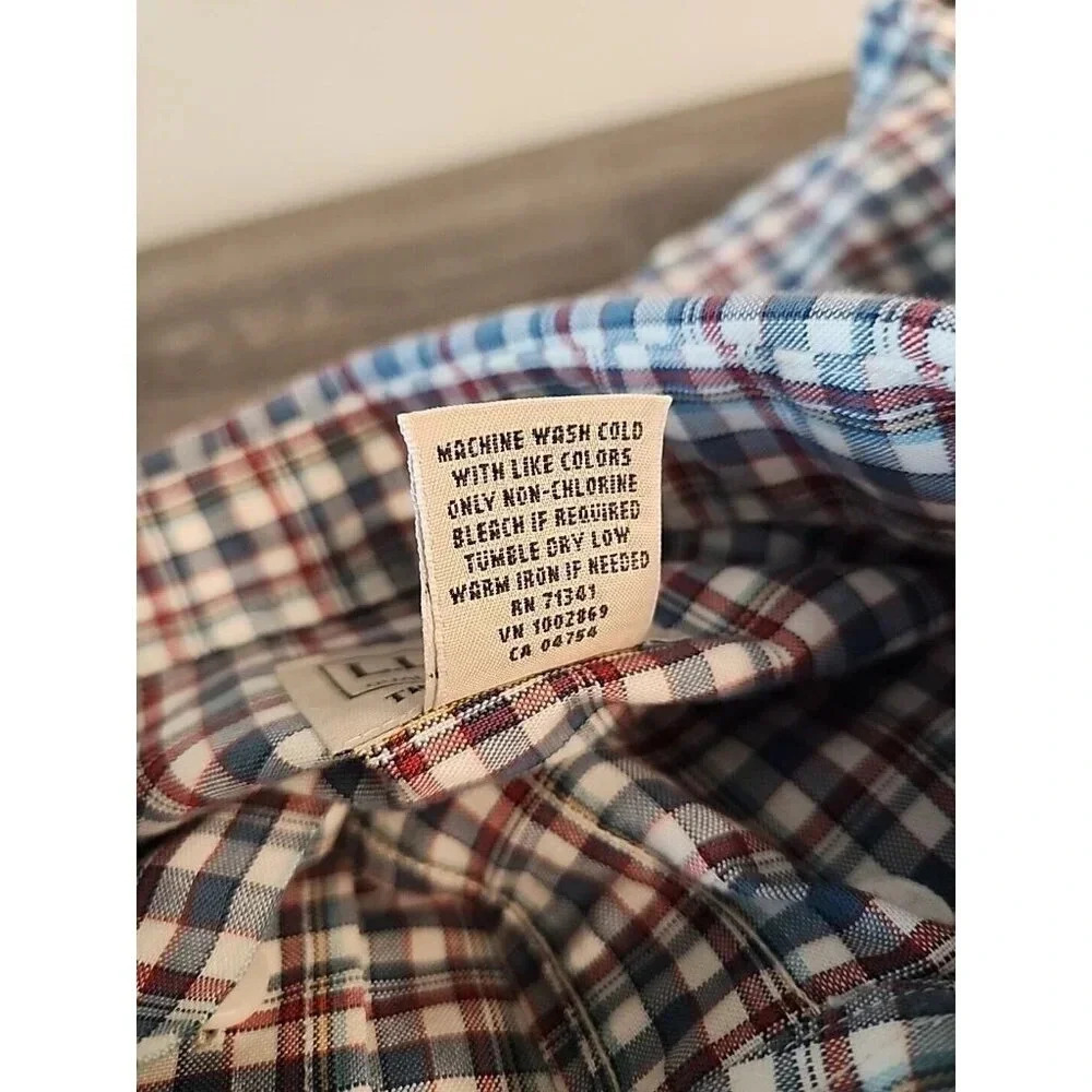 Vtg L.L. Bean Traditional Fit Men's Plaid Button Down Sz L Reg 100% Cotton - Picture 7 of 9